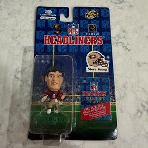 1996 NFL Headliners Steve Young Figure | Vintage 49ers Collectible New & Sealed
